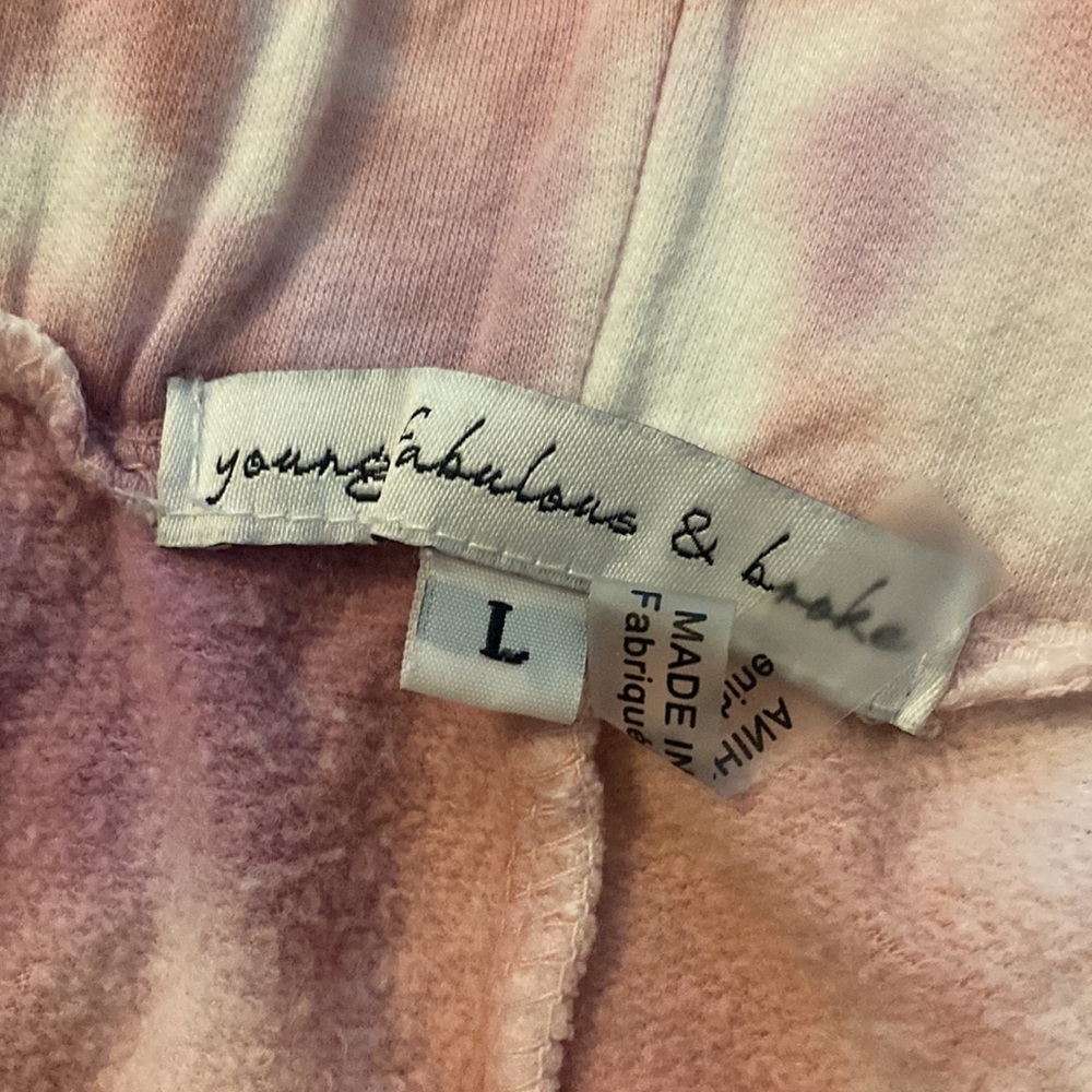 YOUNG FABULOUS & BROKE Pink Tie Dye Joggers  L - Picture 2 of 4
